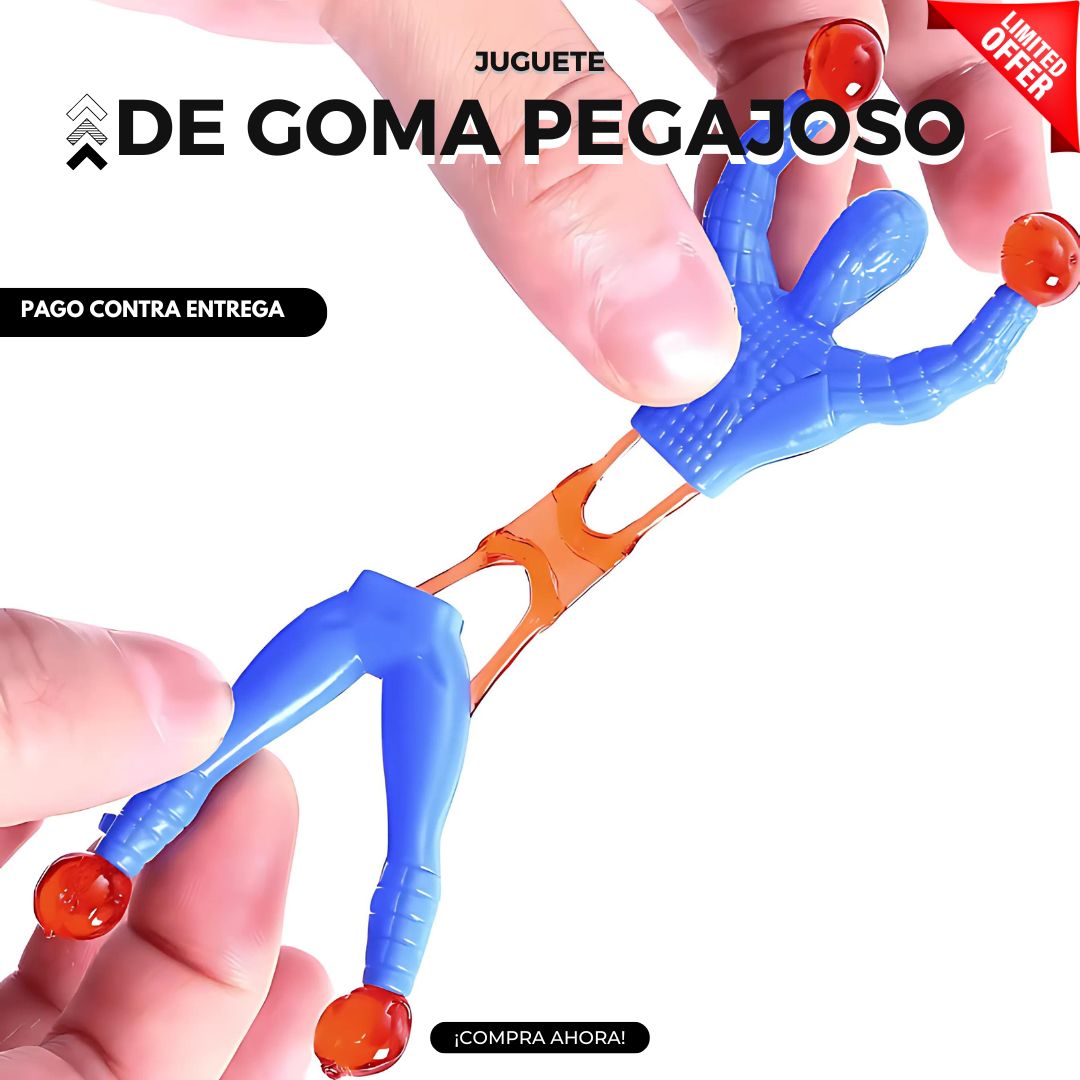 JUGUETE DE GOMA PEGAJOSA X7 UND